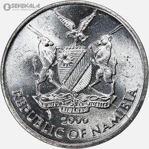 سکه 5 سنت کمیاب نامیبیا 2000 (FAO)(UNC)