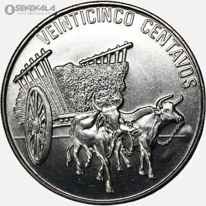 سکه 25 سنتاوو کمیاب دومینیکن 1991 (UNC)