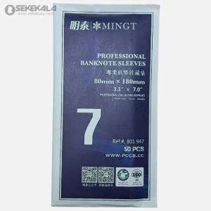 بسته 50 عدد کاور نگهداری اسکناس MINGT (18cm)(sleeve)