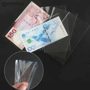 بسته 50 عدد کاور نگهداری اسکناس MINGT (18cm)(sleeve)