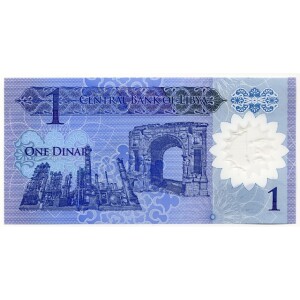 اسکناس 1 دینار پولیمری لیبی 2009 (UNC)