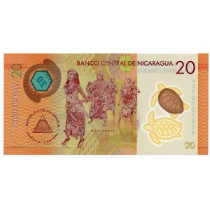اسکناس 20 کوردوبا پلیمری نیکاراگوئه 2022 (UNC)