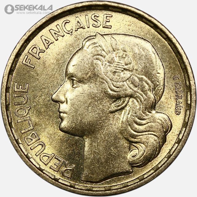 coin collection store www.sekekala.com 041010 (11) سکه 10 فرانک فرانسه 1955 (جمهوری چهارم)(UNC)