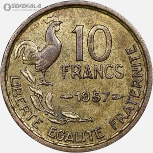 سکه 10 فرانک فرانسه 1957 (جمهوری چهارم)