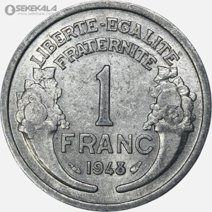 سکه 1 فرانک فرانسه 1948 (جمهوری چهارم) (AU)