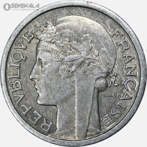 سکه 2 فرانک برنز فرانسه 1946 (جمهوری سوم)