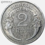 سکه 2 فرانک برنز فرانسه 1946 (جمهوری سوم)