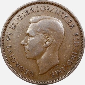 سکه 1 پنی انگلیس 1940 (جرج ششم)