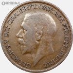 سکه 1 پنی انگلیس 1927 (جرج پنجم)