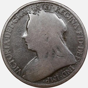 سکه 1 پنی انگلیس 1896 (ملکه ویکتوریا)