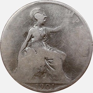 سکه 1 پنی انگلیس 1901 (ملکه ویکتوریا)