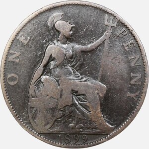 سکه 1 پنی انگلیس 1899 (ملکه ویکتوریا)