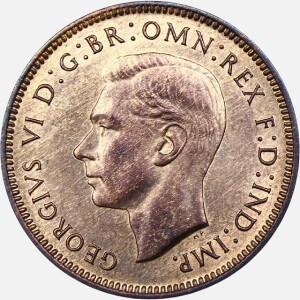 سکه 1 فارتینگ انگلیس 1946 (جرج ششم)(UNC)