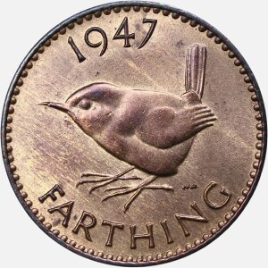 سکه 1 فارتینگ انگلیس 1947 (جرج ششم)(UNC)