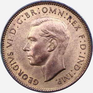 سکه 1 فارتینگ انگلیس 1948 (جرج ششم)(UNC)