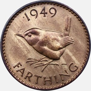 سکه 1 فارتینگ انگلیس 1949 (جرج ششم)(UNC)