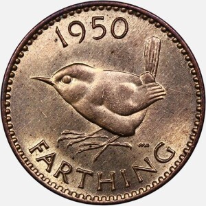 سکه 1 فارتینگ انگلیس 1950 (جرج ششم)(UNC)