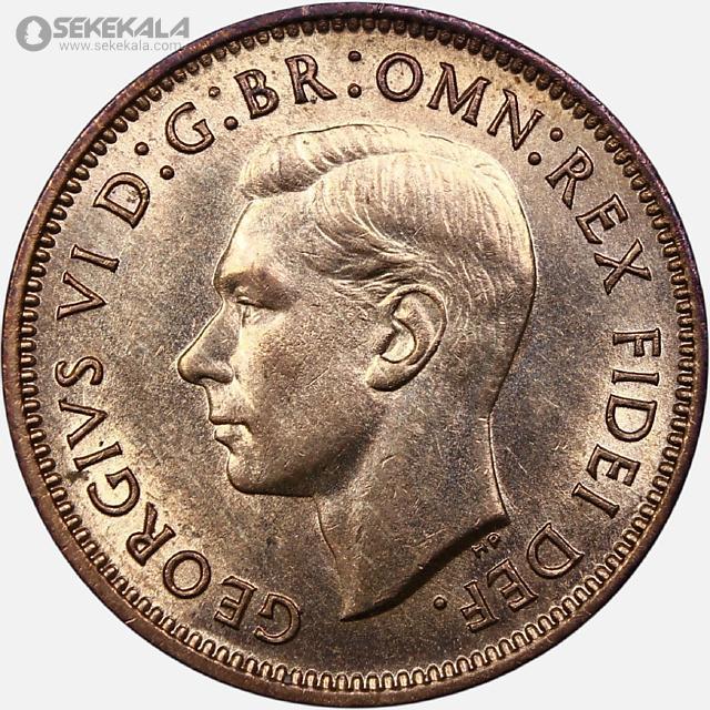 coin collection store www.sekekala.com فروشگاه سکه کالا سکه خارجی 040905 (477) سکه 1 فارتینگ انگلیس 1950 (جرج ششم)(UNC)