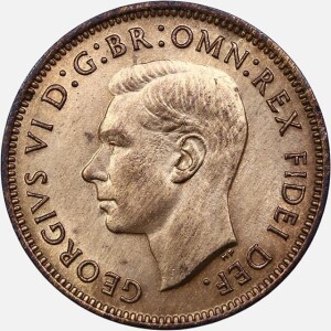 سکه 1 فارتینگ انگلیس 1951 (جرج ششم)(UNC)