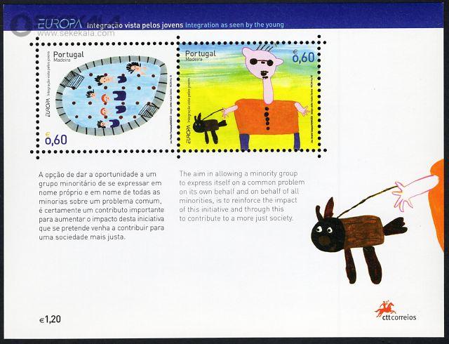 stamp collection store www.sekekala.com 041017 (44) شیت تمبر نقاشی کودکان پرتغال 2006 (یورو)