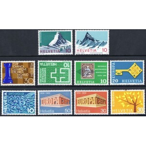 مجموعه تمبر های سوئیس (10 عدد)