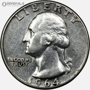 سکه کوارتر نقره (25 سنت) آمریکا 1964