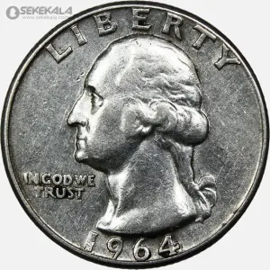 سکه کوارتر نقره (25 سنت) آمریکا 1964