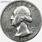 سکه کوارتر نقره (25 سنت) آمریکا 1962 D