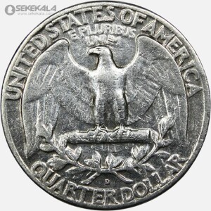 سکه کوارتر نقره (25 سنت) آمریکا 1962 D