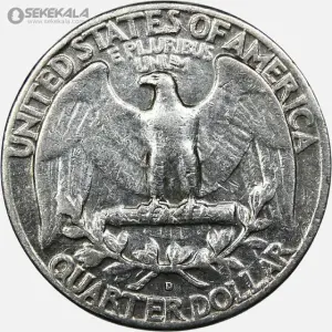 سکه کوارتر نقره (25 سنت) آمریکا 1962 D
