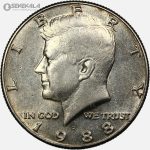 سکه نیم دلار (جان اف کندی) آمریکا 1988