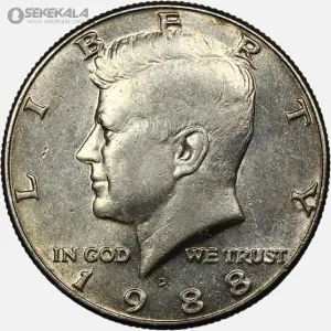سکه نیم دلار (جان اف کندی) آمریکا 1988