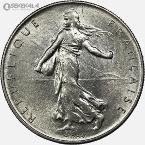 سکه 1 فرانک فرانسه 1960 (UNC)