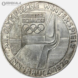 سکه 100 شیلینگ نقره یادبودی اتریش 1976 (دوازدهم بازی های المپیک زمستانی، اینسبروک 1976)