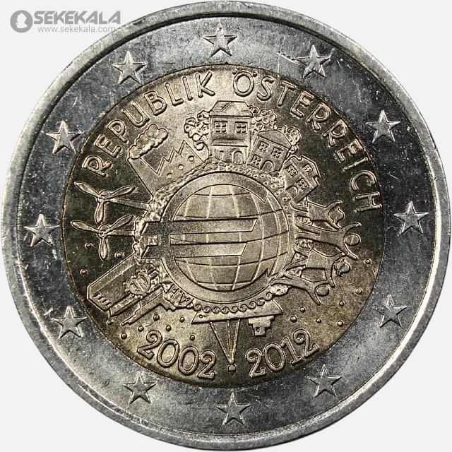 coin collection store www.sekekala.com 041010 (172) سکه 2 یورو یادبودی اتریش 2012 (AU)