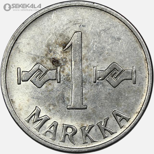 coin collection store www.sekekala.com 041010 (316) سکه 1 مارکا کمیاب فنلاند 1960