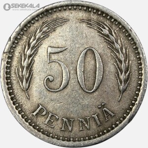 سکه 50 پنیا کمیاب فنلاند 1921
