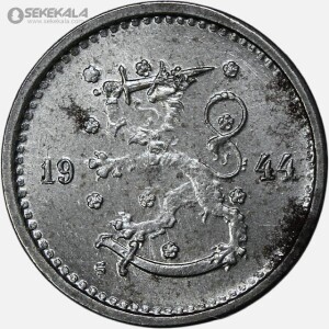 سکه 50 پنیا کمیاب فنلاند 1944 (AU)