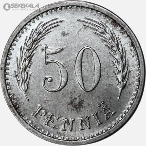 سکه 50 پنیا کمیاب فنلاند 1944 (AU)