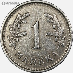 سکه 1 مارکا کمیاب فنلاند 1937