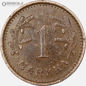 سکه 1 مارکا کمیاب فنلاند 1941