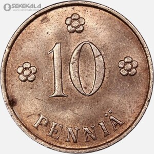 سکه 10 پنیا کمیاب فنلاند 1939 (AU)