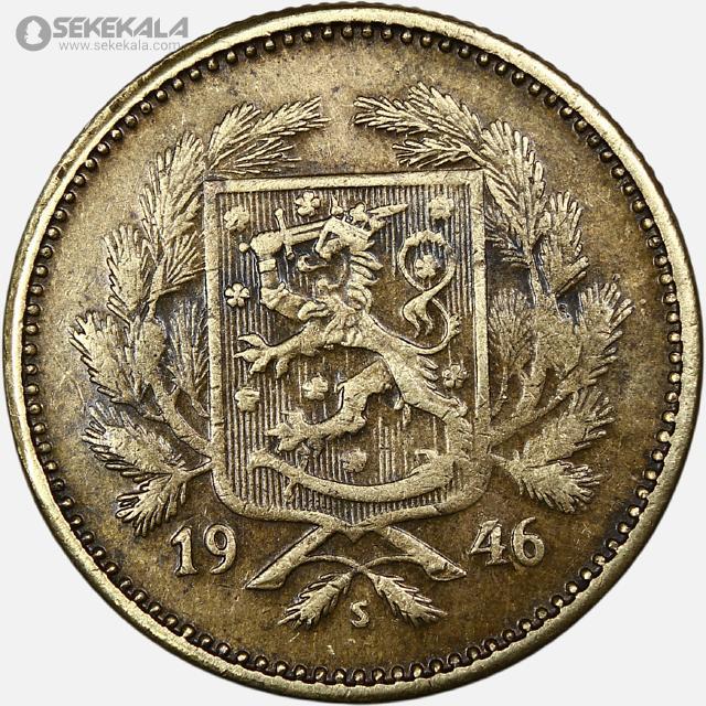 coin collection store www.sekekala.com 041010 (378) سکه 5 مارکا فنلاند 1946 (بسیار کمیاب)
