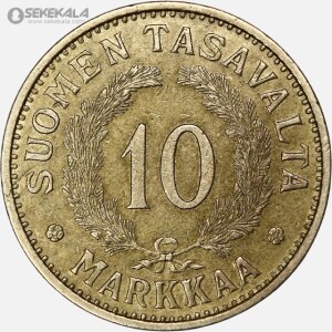 سکه 10 مارکا فنلاند 1939 (بسیار کمیاب)