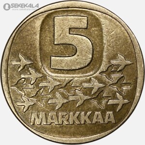 سکه ۵ مارکا کمیاب فنلاند 1983