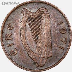 سکه 1 پنی ایرلند 1971