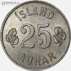 سکه 25 آروار کمیاب ایرلند 1963 (UNC)