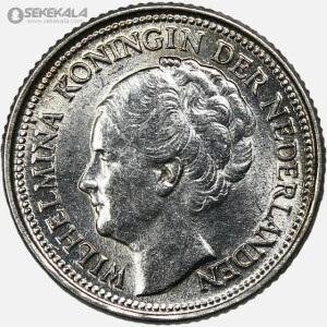 سکه 10 سنت نقره هلند 1936 (ملکه ویلهلمینا)