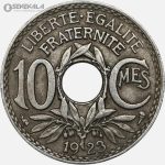 سکه 10 سنتیم قدیمی فرانسه 1923 (جمهوری سوم)
