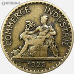 سکه 1 فرانک قدیمی فرانسه 1923 (جمهوری سوم)